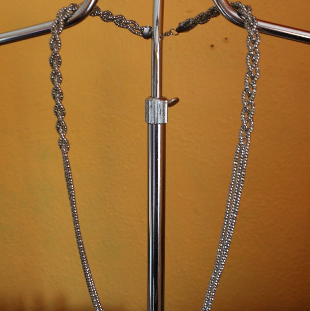 3/$10 Braided Silver Necklace